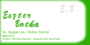 eszter botka business card